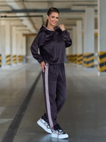 Костюми ISSA Plus модель 15875_темно_коричневый Фото