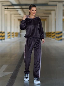 Костюми ISSA Plus модель 15875_темно_коричневый Фото