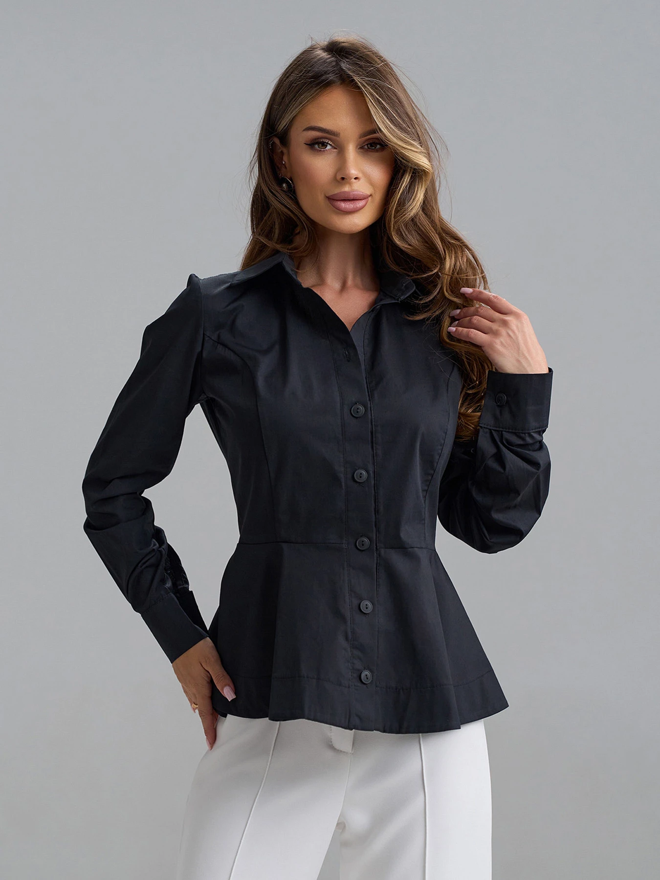 Рубашки ISSA Plus модель SA-755_черный Рубашки ISSA Plus модель SA-755_черный Фото