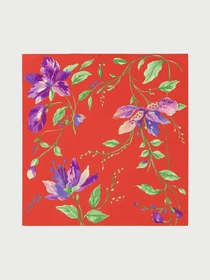 Шарфи та хустки BUDZIKO Floral модель BUD-floral-red-silky-scarf Фото