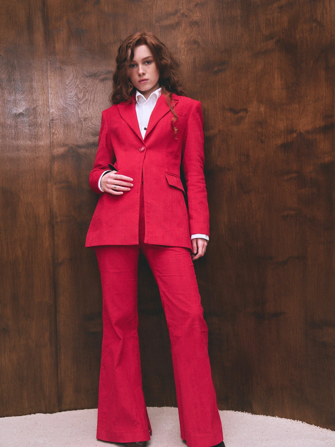 Штани BUDZIKO Scarlett модель SCRLT-PTS-RED-SS25 Фото