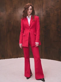 Штани BUDZIKO Scarlett модель SCRLT-PTS-RED-SS25 Фото