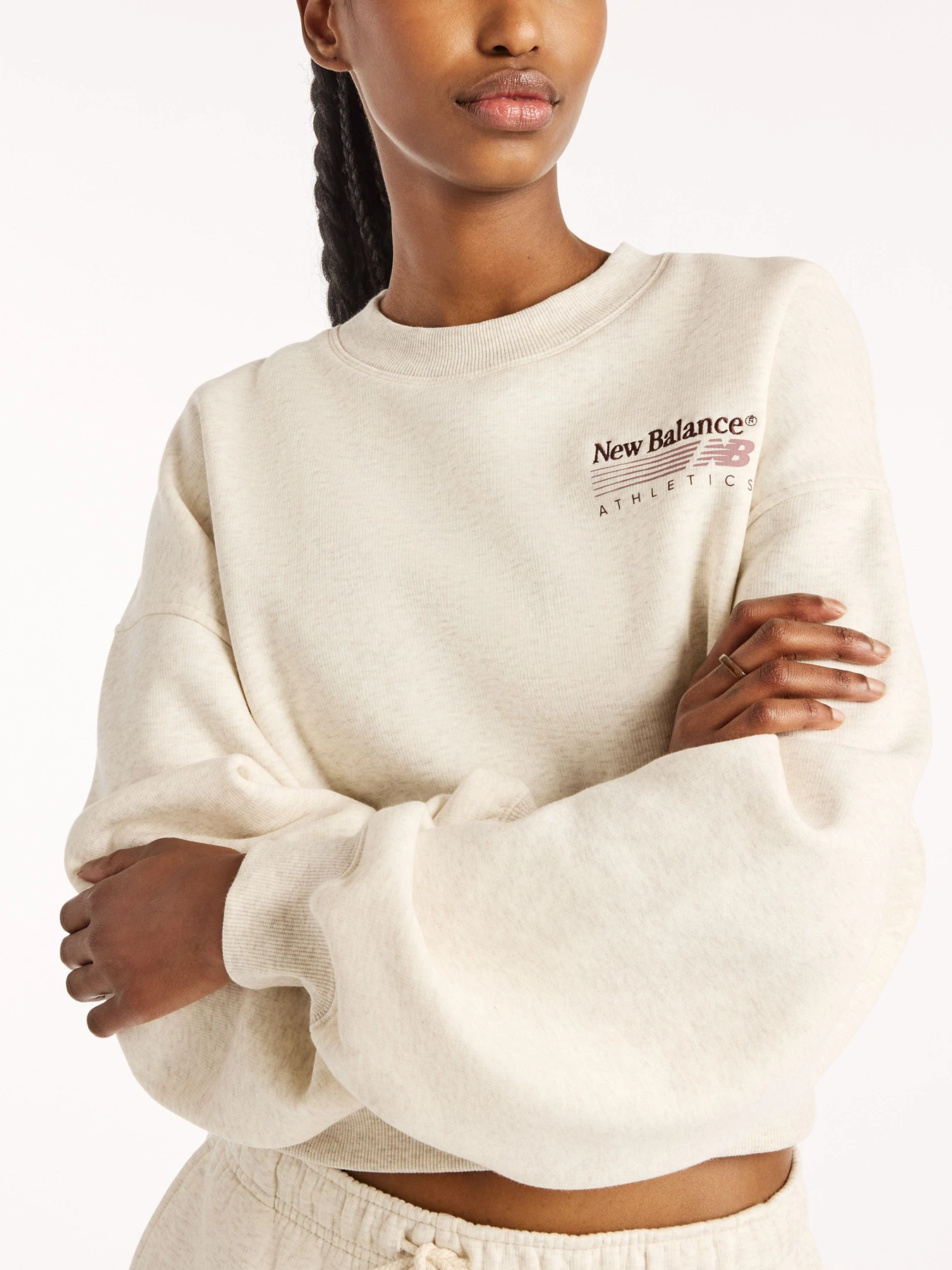 Худи и свитшоты New Balance Trackside Fleece Crew модель WT62T7JOLIT Фото