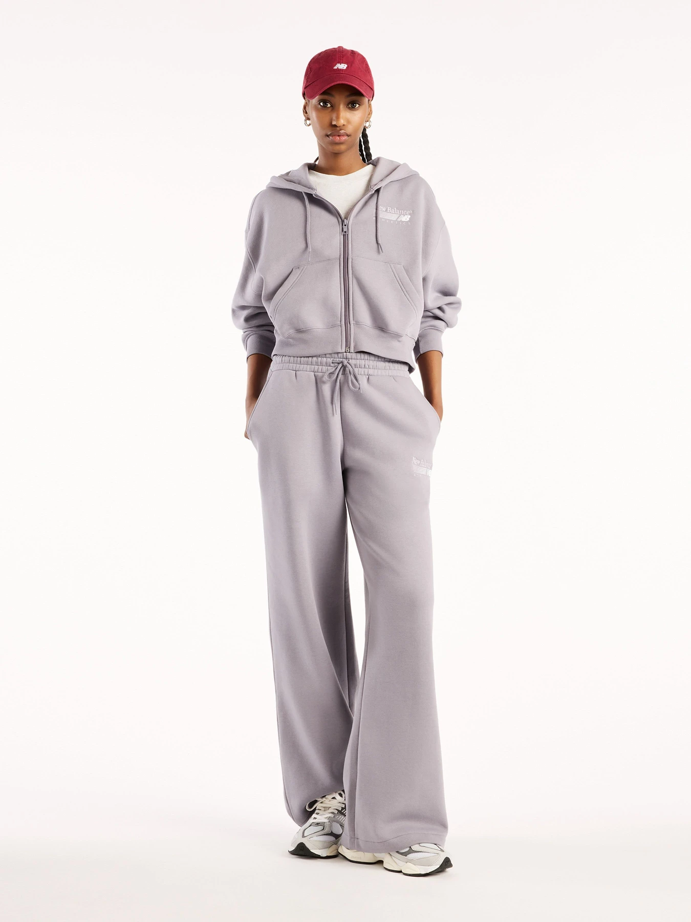 Худи и свитшоты New Balance Trackside Fleece Full Zip модель WJ62P2UPOFG Фото