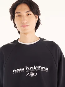 Худі та світшоти New Balance Trackside Fleece Crew модель MT6255WPBK Фото