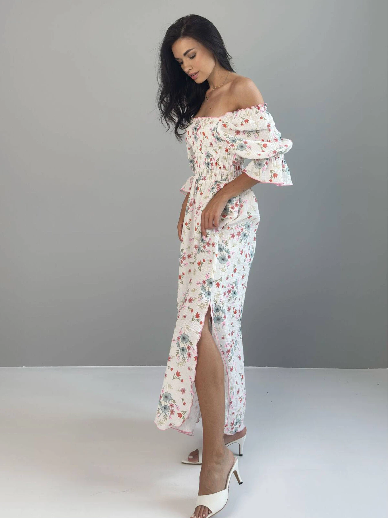 Сукні NENKA модель nenka3849-c01-molochnij-print Сукні NENKA модель nenka3849-c01-molochnij-print Фото