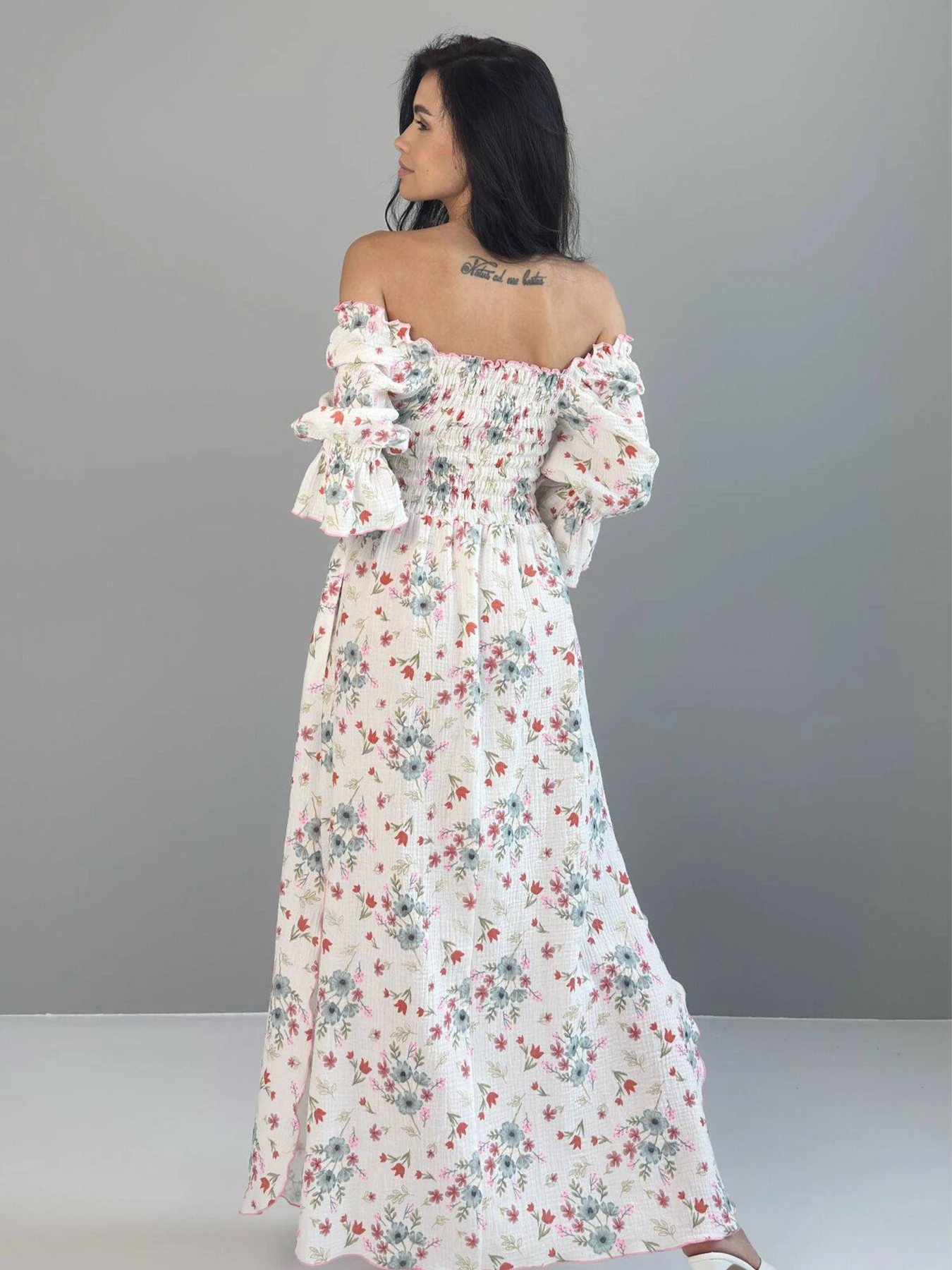 Сукні NENKA модель nenka3849-c01-molochnij-print Сукні NENKA модель nenka3849-c01-molochnij-print Фото