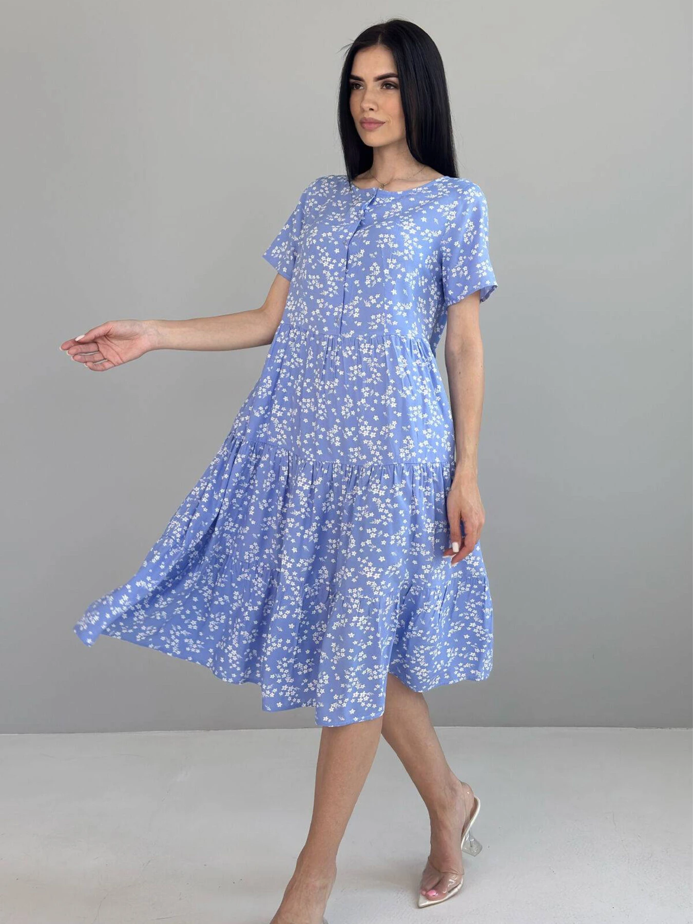 Сукні NENKA модель nenka3835-c01-blakitnij-print Сукні NENKA модель nenka3835-c01-blakitnij-print Фото