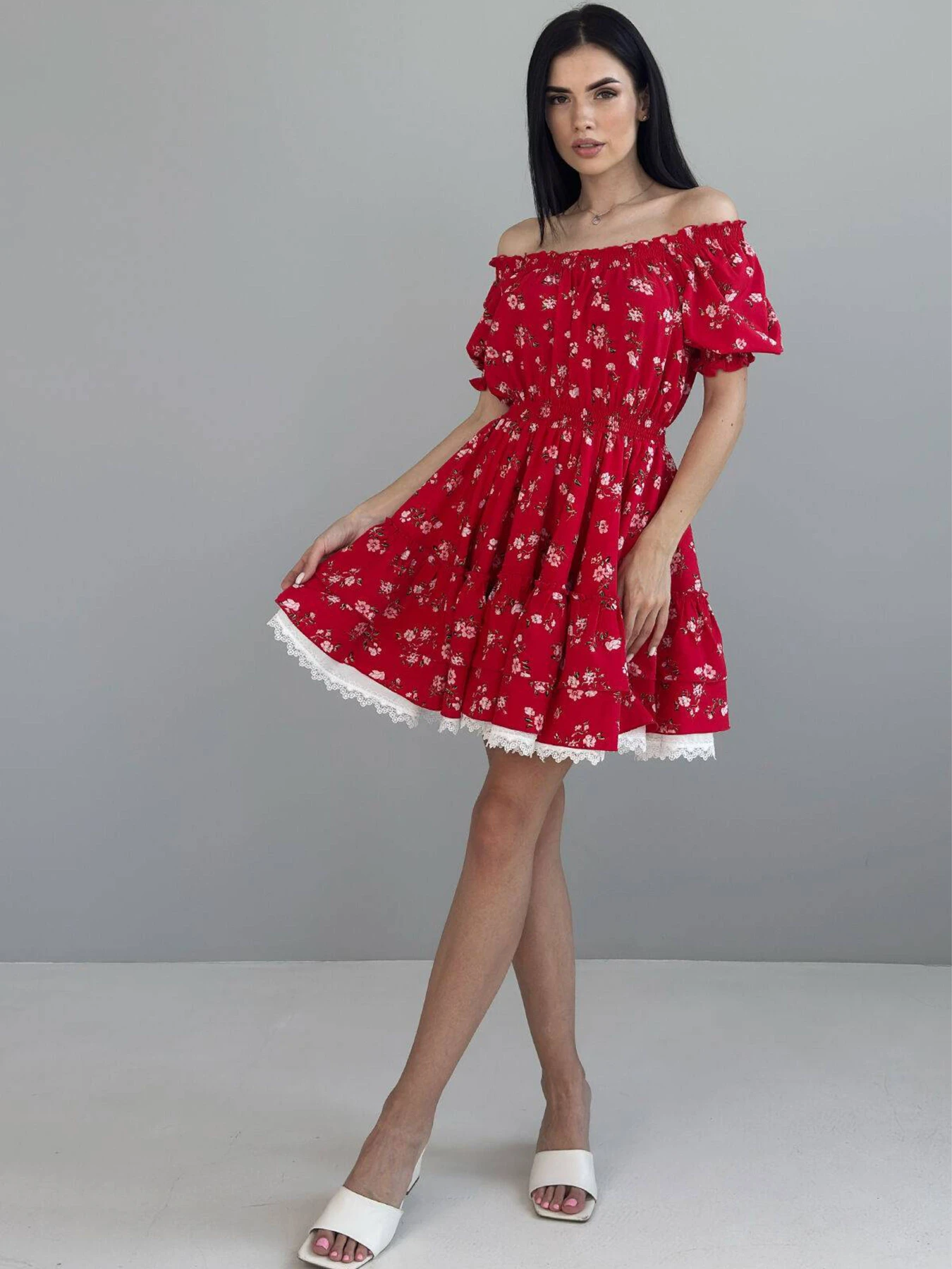 Платья NENKA Одежда модель nenka3839-c01-chervonij-print Фото