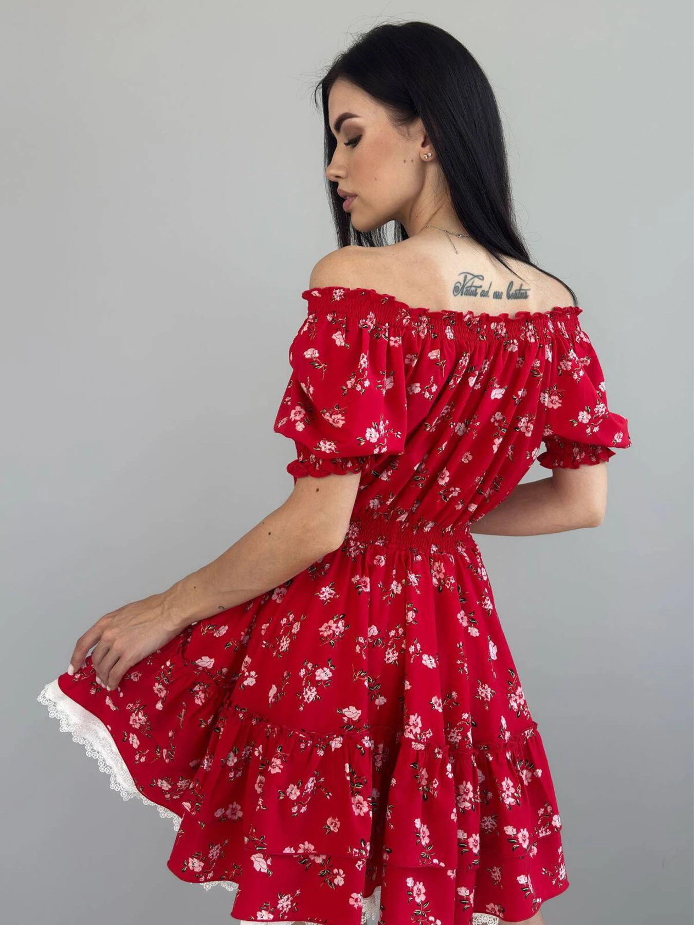 Платья NENKA Одежда модель nenka3839-c01-chervonij-print Фото