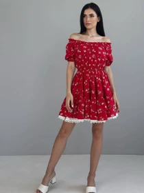 Платья NENKA Одежда модель nenka3839-c01-chervonij-print Фото