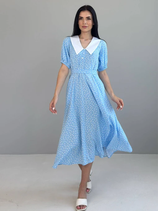 Платья NENKA Одежда модель nenka3842-c02-blakitnij-print Фото