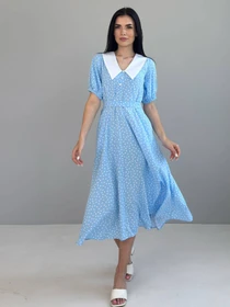 Платья NENKA Одежда модель nenka3842-c02-blakitnij-print Фото