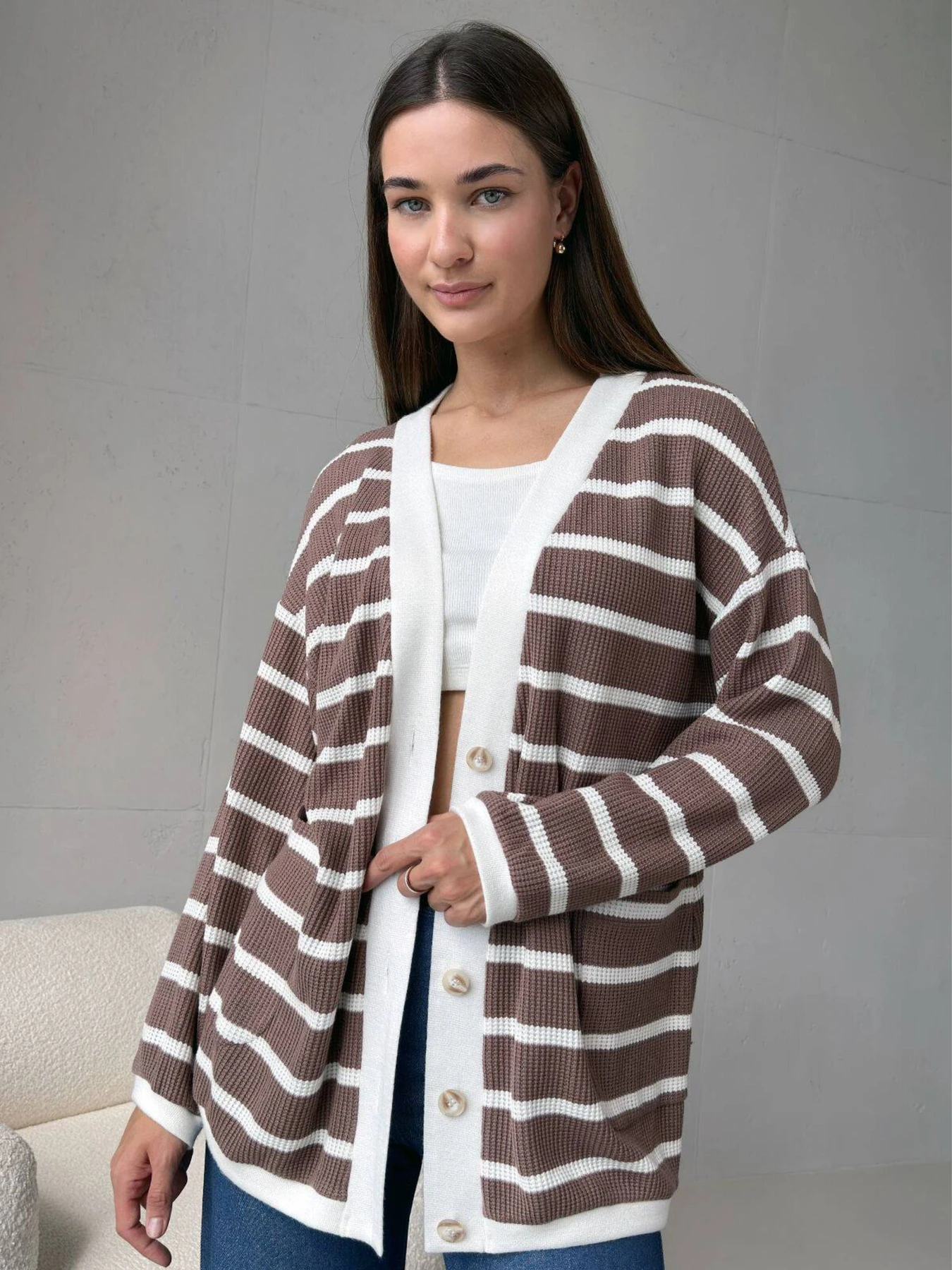Свитеры и кардиганы NENKA модель nenka3748-c01-korichneva-smuzhka Фото