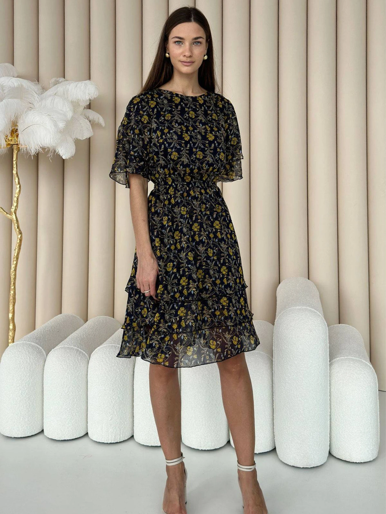Сукні NENKA модель nenka3513-01-sinj-print Сукні NENKA модель nenka3513-01-sinj-print Фото