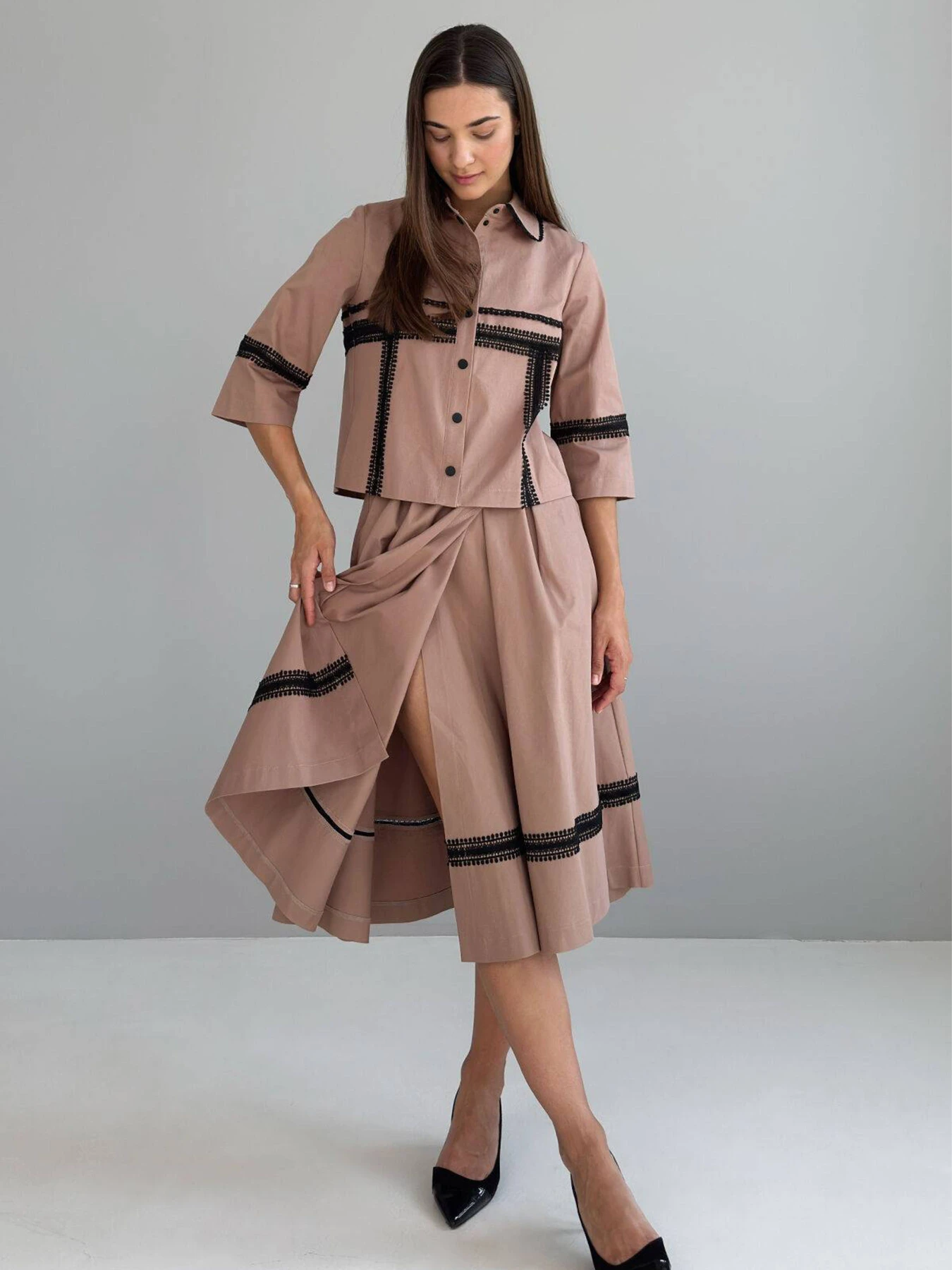 Юбки NENKA модель nenka3735-02-mokko Юбки NENKA модель nenka3735-02-mokko Фото