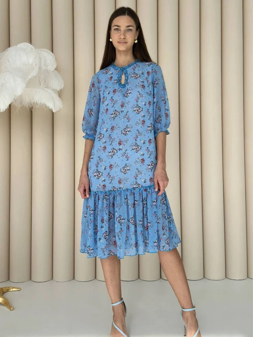 Платья NENKA Одежда модель nenka3384-01-blakitnij-print Фото