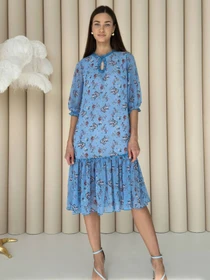 Платья NENKA Одежда модель nenka3384-01-blakitnij-print Фото