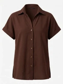 Рубашки Nita модель bluza-n1009-26-shokolad Фото