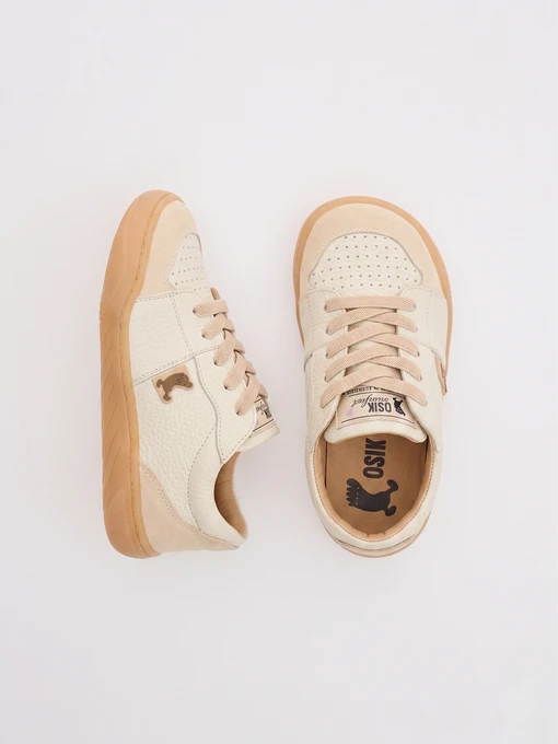 Шкіряні Дитячі Кросівки повсякденні OSIK Barefoot Chewie Cream Mini