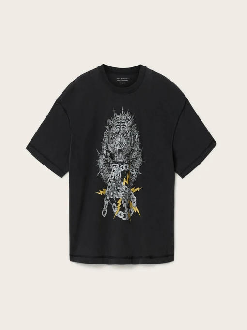 Бавовняна Чоловіча Футболка All Saints Iron Tiger фото 3