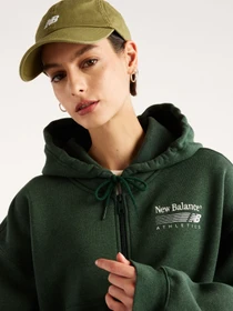 Худи и свитшоты New Balance Trackside Fleece Full Zip модель WJ62P2UPNDG Фото