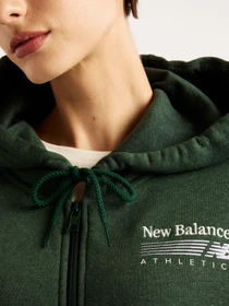 Худи и свитшоты New Balance Trackside Fleece Full Zip модель WJ62P2UPNDG Фото