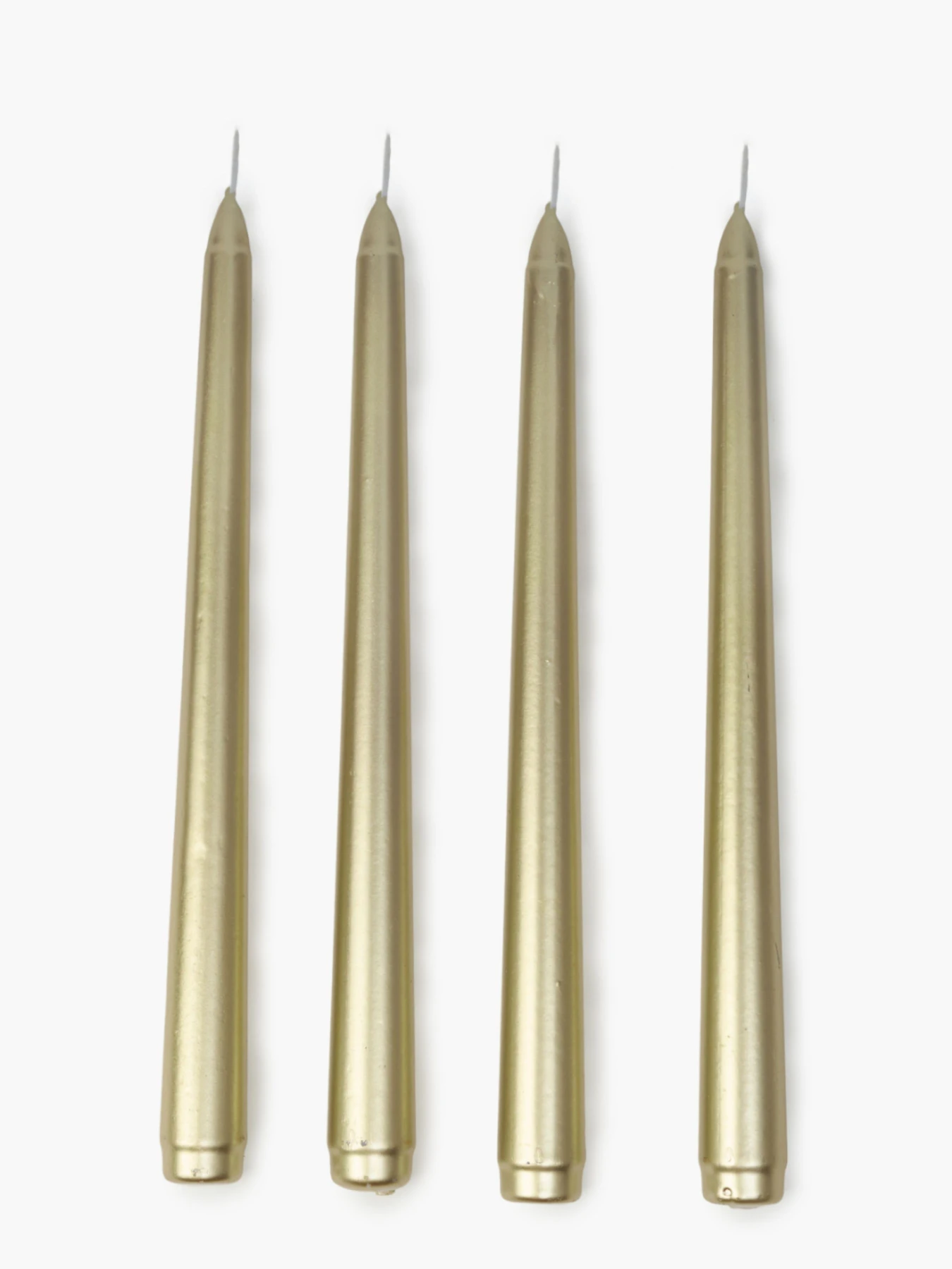 Набор столовых свечей 4 шт. шампань металлик MBM HOME модель FR-17 METALLIC CHAMPAGNE Набор столовых свечей 4 шт. шампань металлик MBM HOME модель FR-17 METALLIC CHAMPAGNE Фото