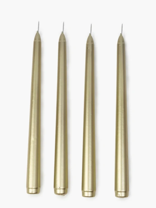 Набор столовых свечей 4 шт. шампань металлик MBM HOME модель FR-17 METALLIC CHAMPAGNE Фото