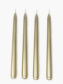 Набор столовых свечей 4 шт. шампань металлик MBM HOME модель FR-17 METALLIC CHAMPAGNE Фото