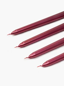 Набор столовых свечей 4 шт. красный металлик MBM HOME модель FR-17 METALLIC RED Фото