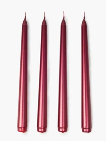 Набор столовых свечей 4 шт. красный металлик MBM HOME модель FR-17 METALLIC RED Фото