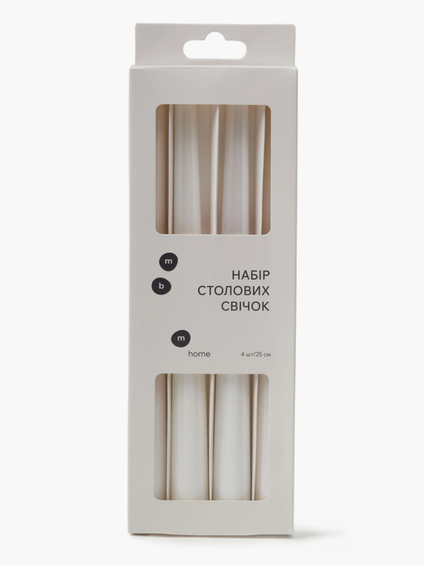 Набор столовых свечей 4 шт. белый металлик MBM HOME модель FR-17 METALLIC WHITE Набор столовых свечей 4 шт. белый металлик MBM HOME модель FR-17 METALLIC WHITE Фото