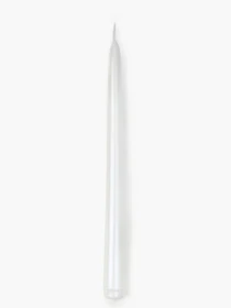Набор столовых свечей 4 шт. белый металлик MBM HOME модель FR-17 METALLIC WHITE Фото
