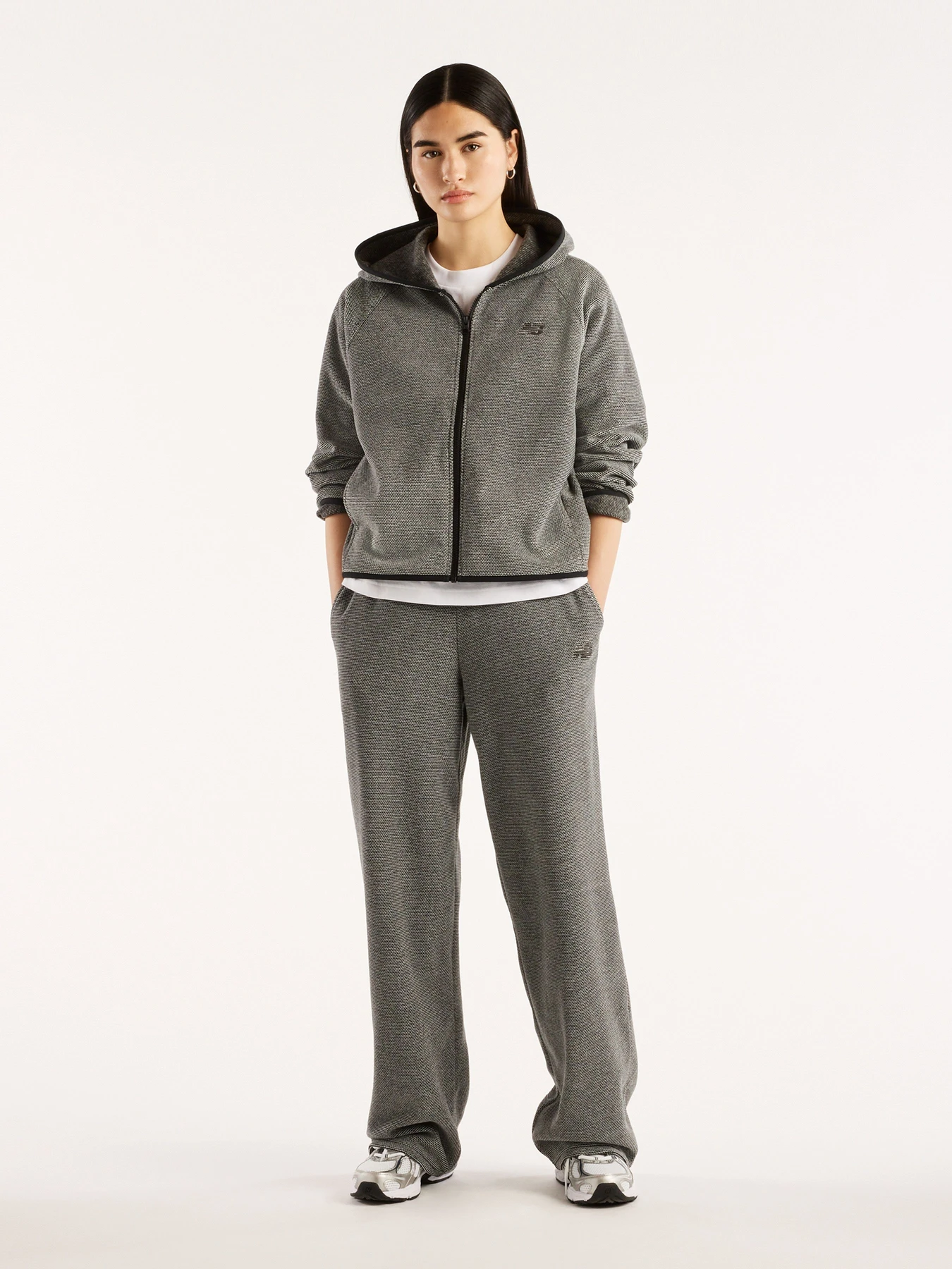 Худи и свитшоты New Balance Textured Fleece Full Zip модель WJ62V29LBK Фото