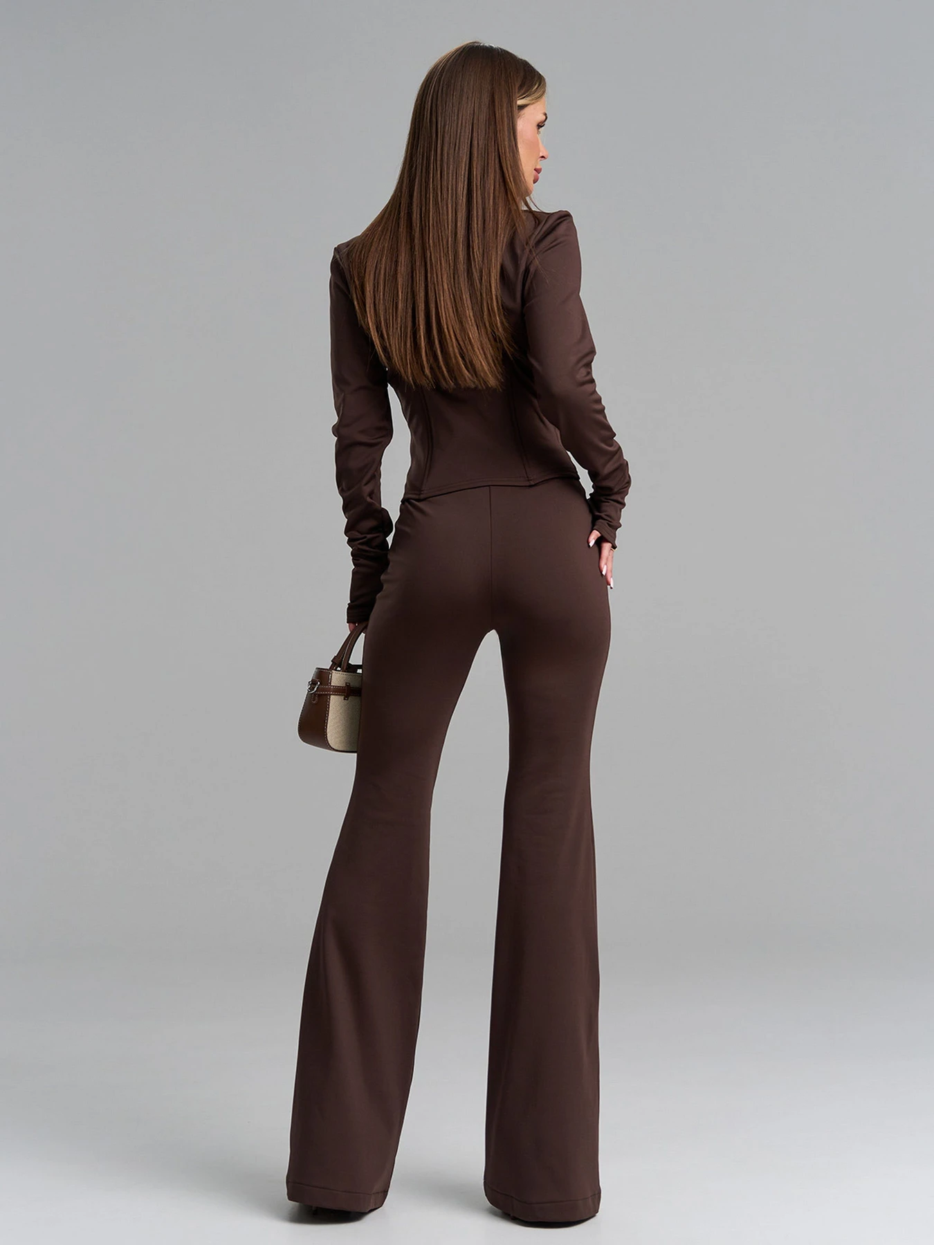 Костюмы ISSA Plus модель 15471_темно_коричневый Фото