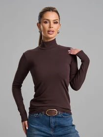 Свитеры и кардиганы ISSA Plus модель 9515_темно_коричневый Фото