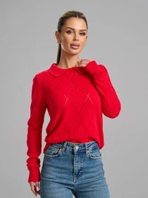 Свитеры и кардиганы ISSA Plus модель SA-2619LP_красный Фото