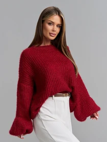 Свитеры и кардиганы ISSA Plus модель WN20-773_бордовый Фото
