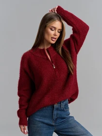 Свитеры и кардиганы ISSA Plus модель WN20-775_бордовый Фото