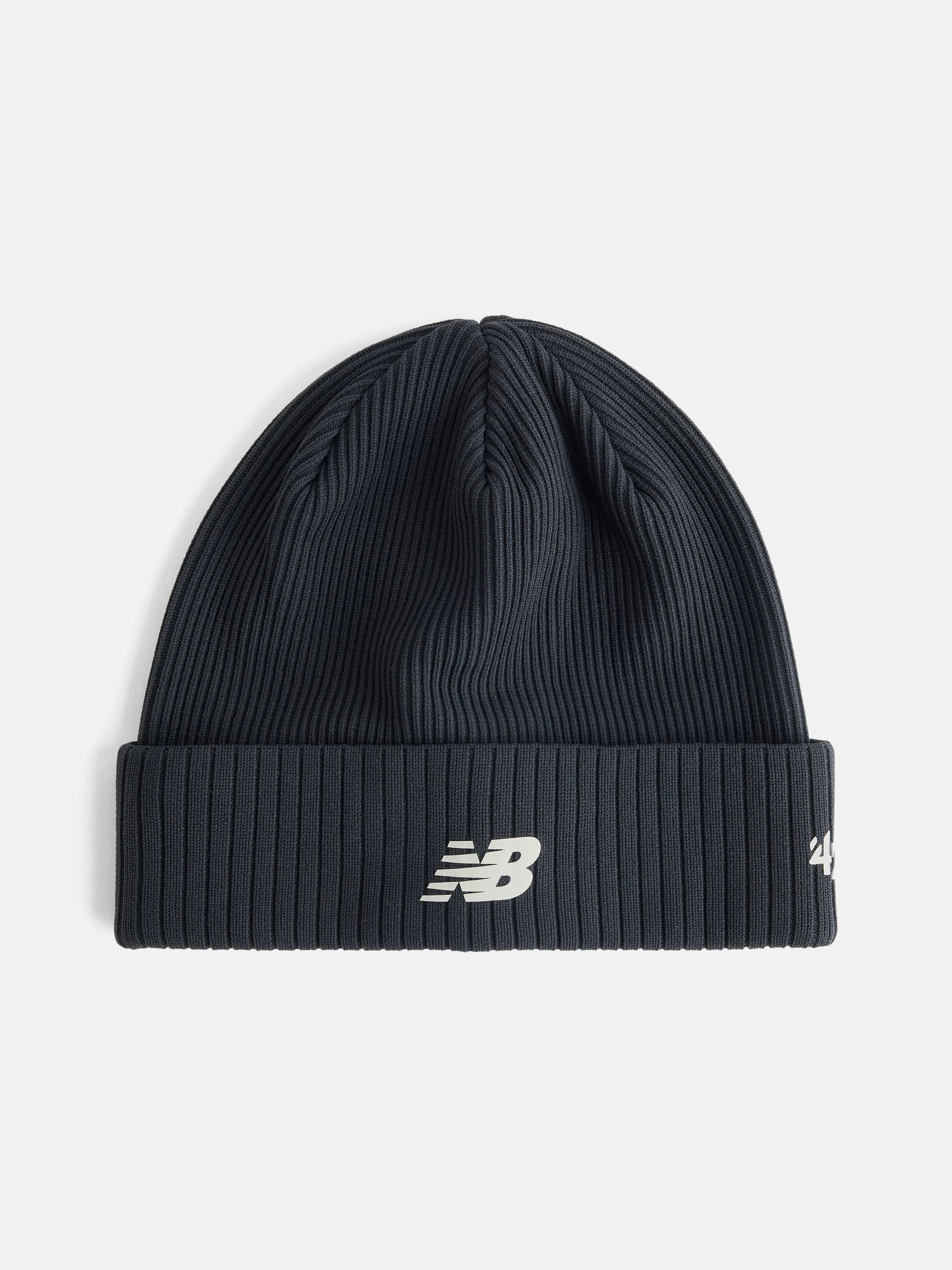New Balance Striped Knit Ha Шапка колір чорний