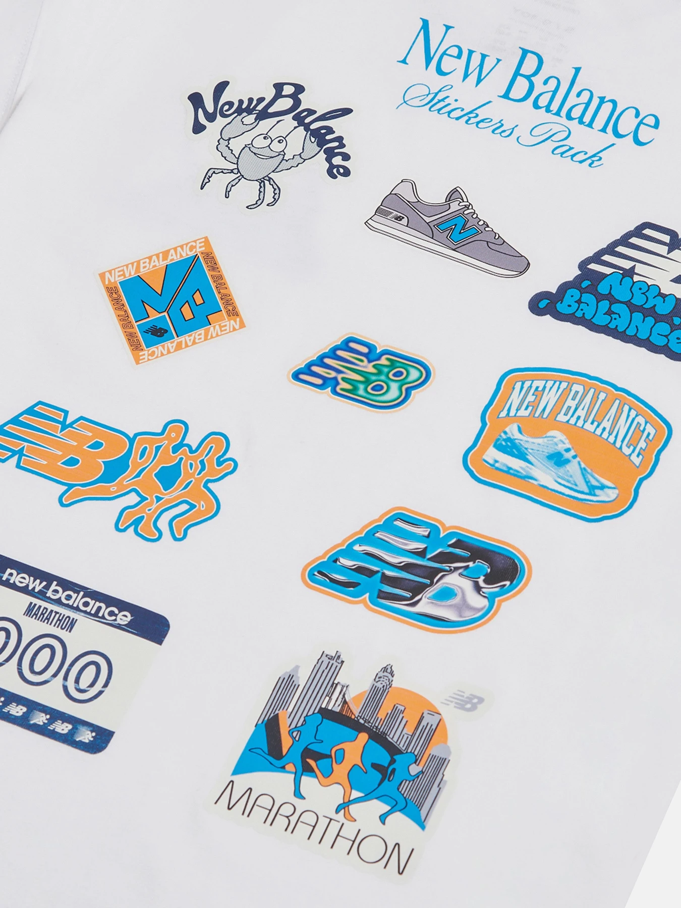 Футболки и поло New Balance Sticker Pack модель YT62P87UBWE Футболки и поло New Balance Sticker Pack модель YT62P87UBWE Фото