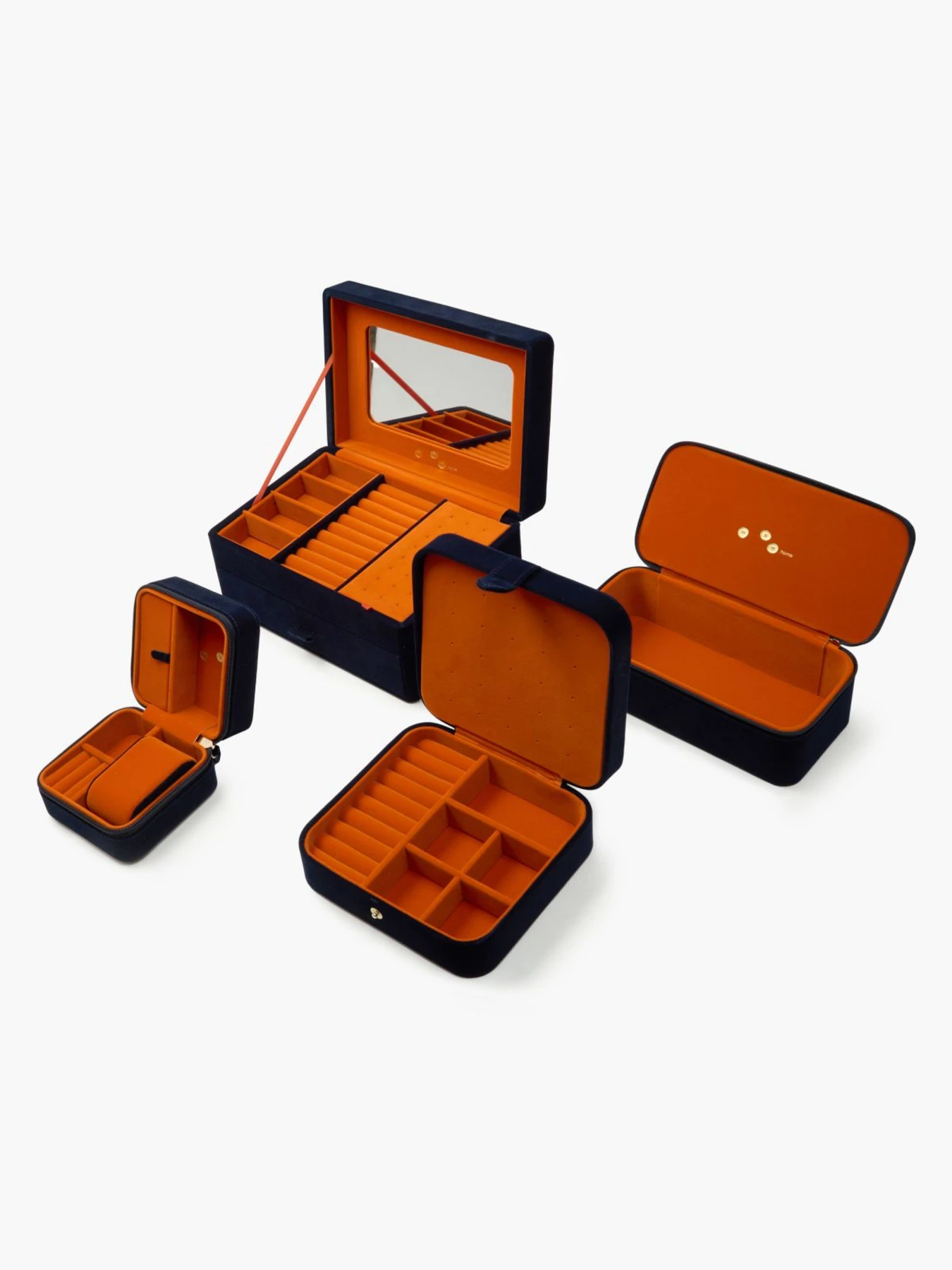 Органайзер для украшений "Адам и Ева" из бархата MBM HOME модель FH-64 DEEP BLUE/ORANGE Фото