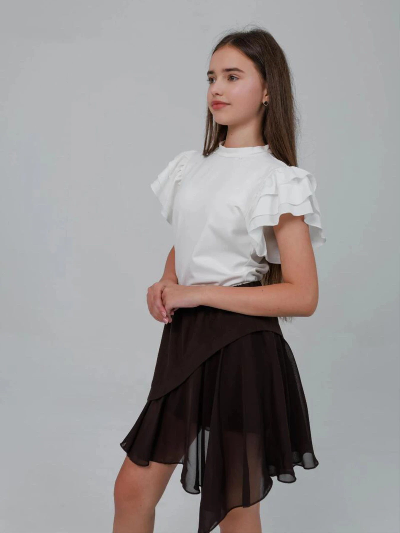 Юбки Cvetkov модель cvet5270-shokoladnij Юбки Cvetkov модель cvet5270-shokoladnij Фото