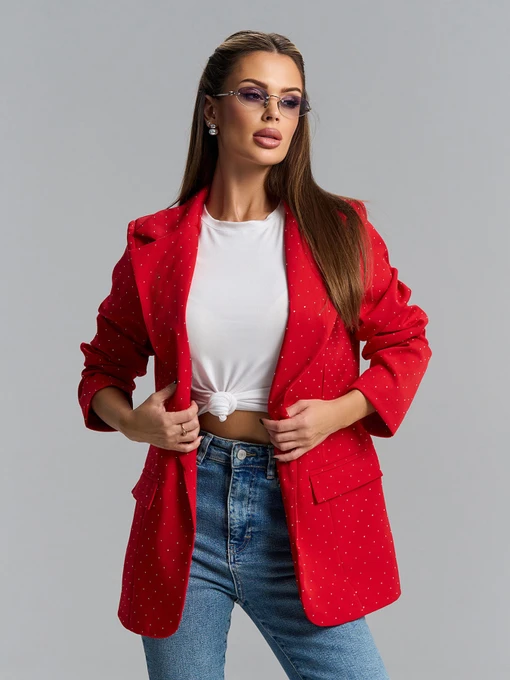 Піджаки ISSA Plus модель 15936_красный Фото