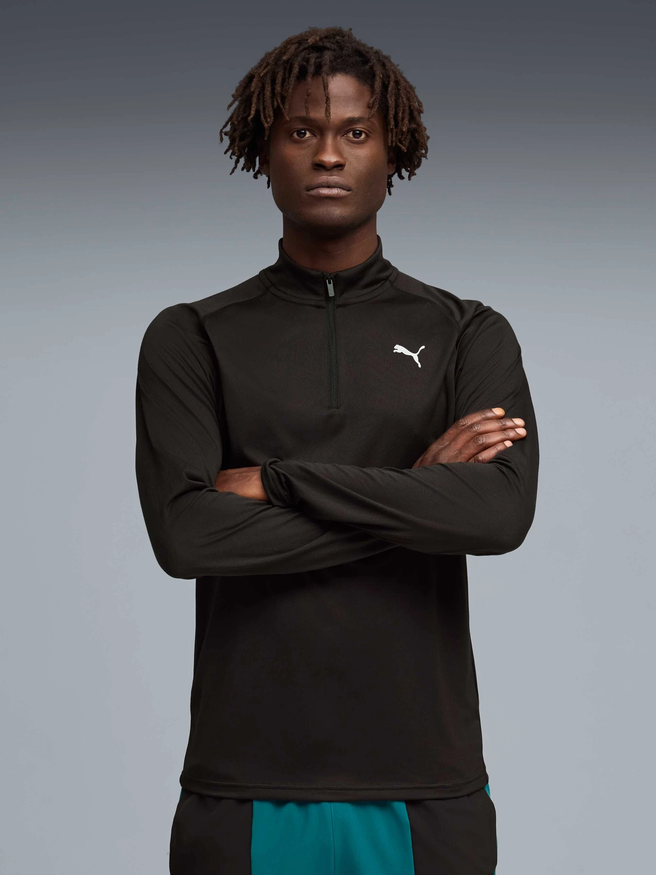 Худи и свитшоты PUMA M Pwrtrain Fab Mix 1/4 Zip модель 528534 Фото