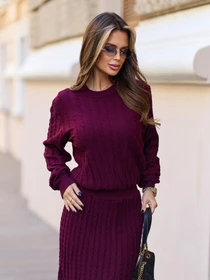 Платья ISSA Plus модель 15915_темно_бордовый Фото
