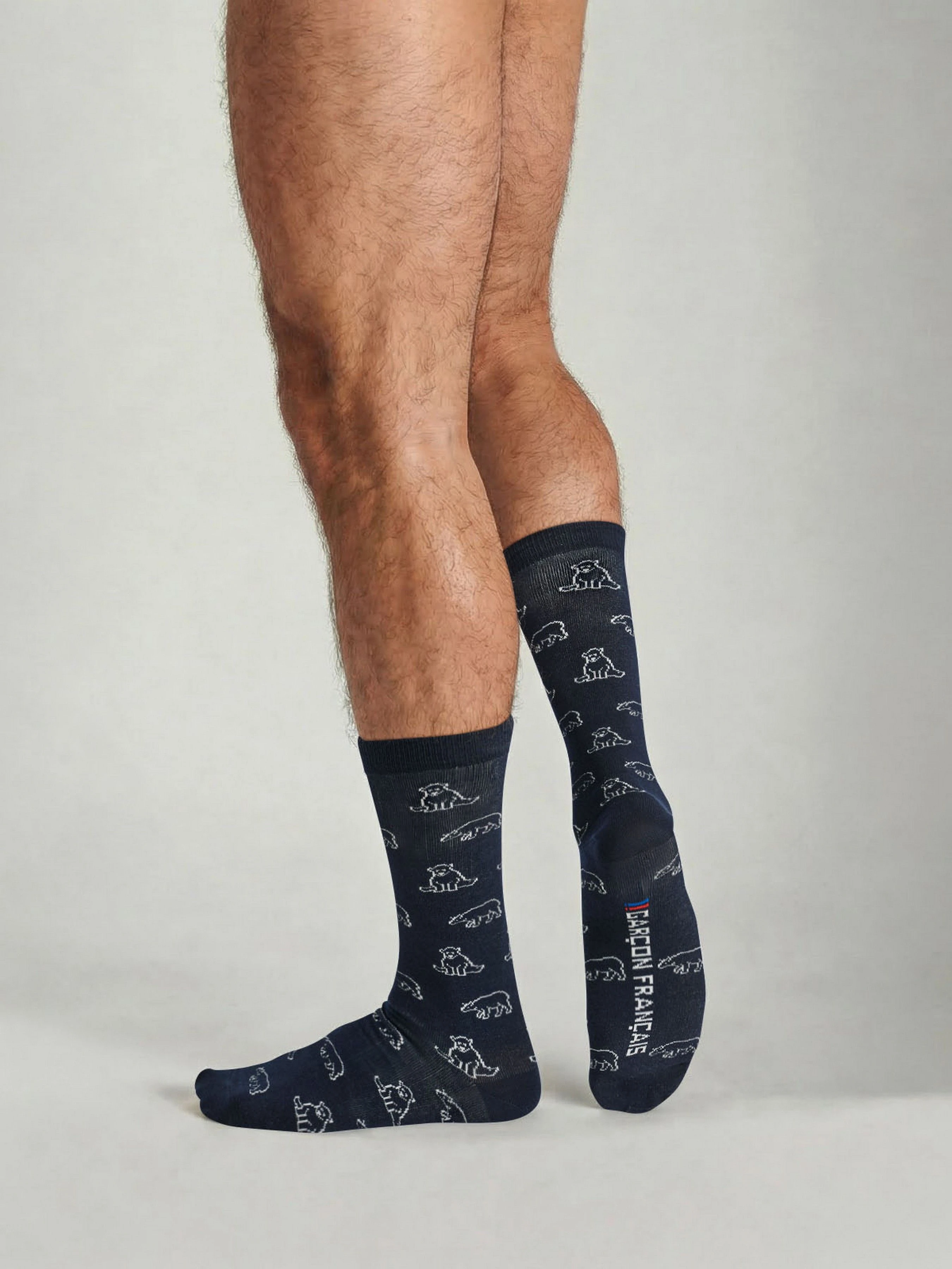 GARCON FRANCAIS Chaussettes_Ours_Polaire Шкарпетки та гольфи колір синій