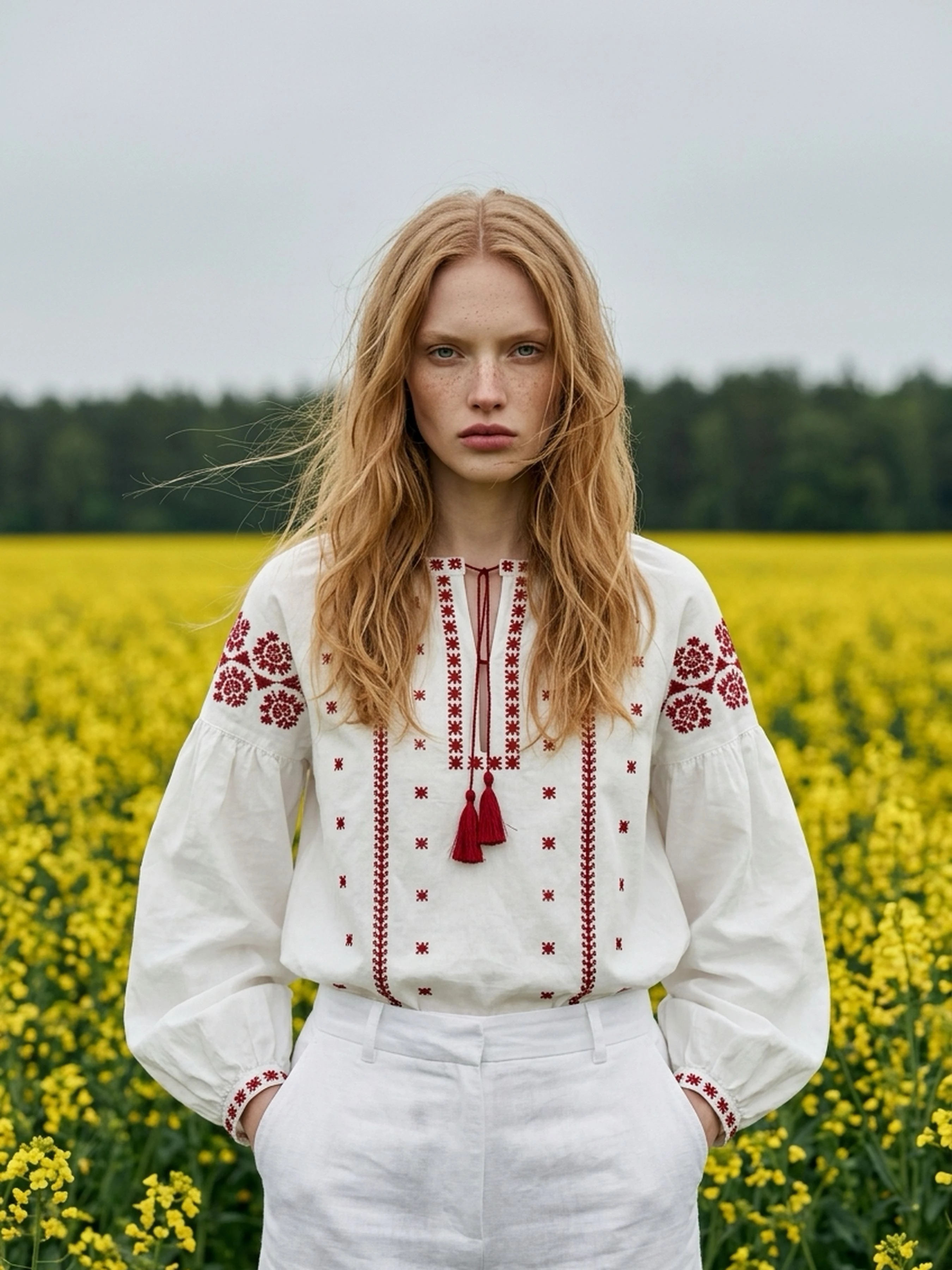 Лляна Жіноча Вишита сорочка FloveTouch Жоржина