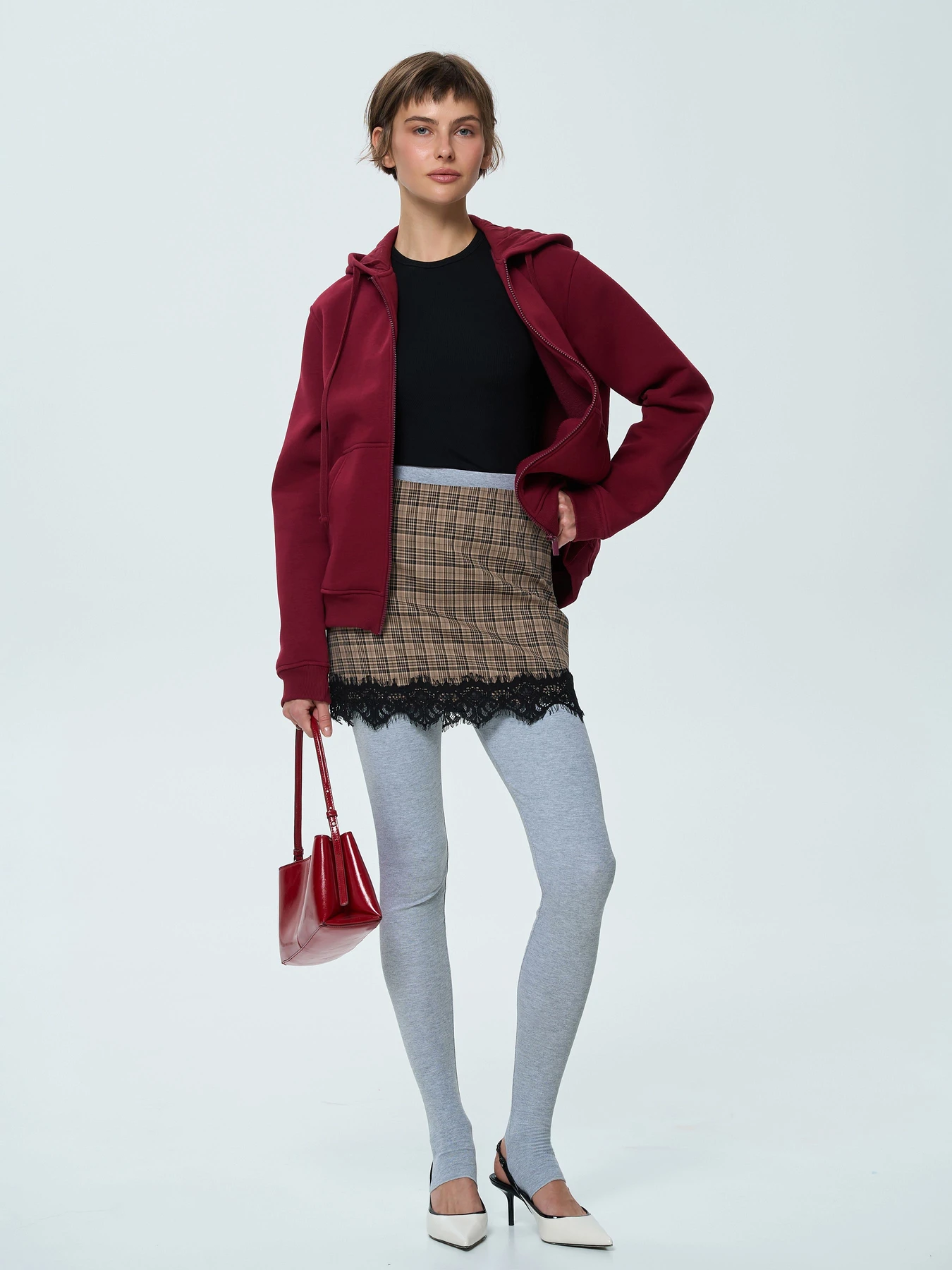 Худі та світшоти Роза модель 240411_burgundy Худі та світшоти Роза модель 240411_burgundy Фото
